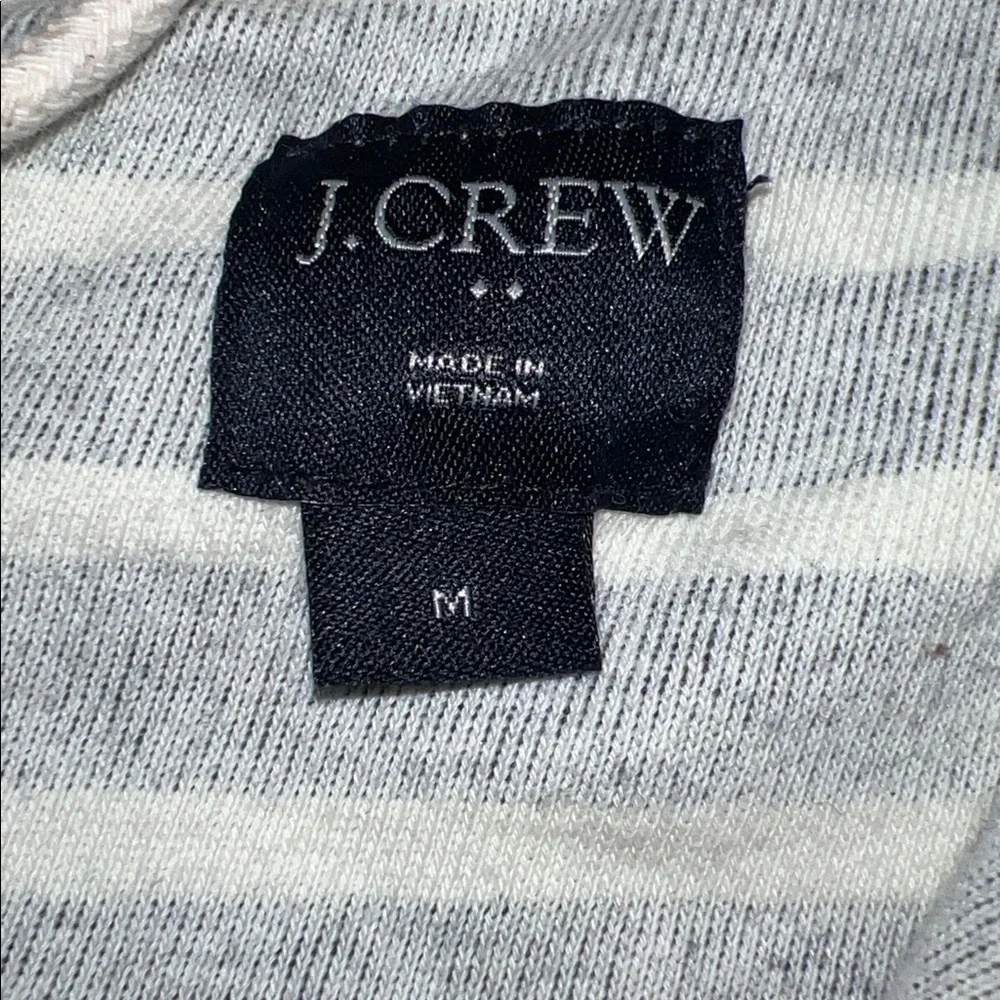J.Crew Men’s Navy & White Striped Hooded Pullover-Size Medium